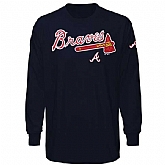 Atlanta Braves Majestic Delight in The Game Long Sleeve WEM T-Shirt - Navy Blue,baseball caps,new era cap wholesale,wholesale hats